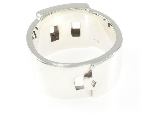 Ring Hermès Anello a fascia in argento 925 Hermes - vista 3