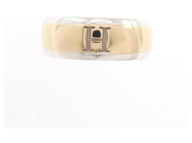 Ring Hermès Anello a fascia in argento 925 e oro giallo 18K Hermes - vista 2