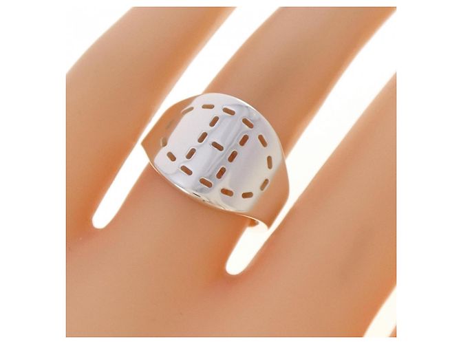 Ring Hermès Anello a fascia in argento 925 Hermes - vista 5