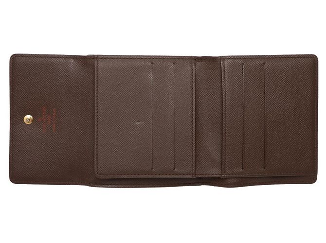 Louis Vuitton Damier Portefeuille Elise Bi-fold Wallet Marrone Damier ebene - vista 4