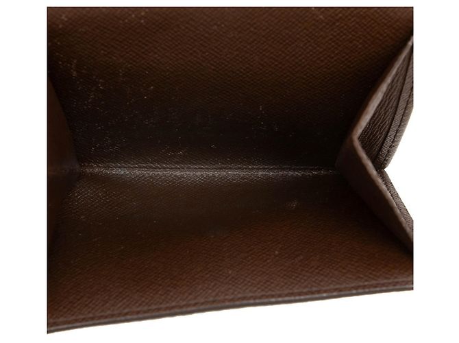 Louis Vuitton Damier Portefeuille Elise Bi-fold Wallet Marrone Damier ebene - vista 5