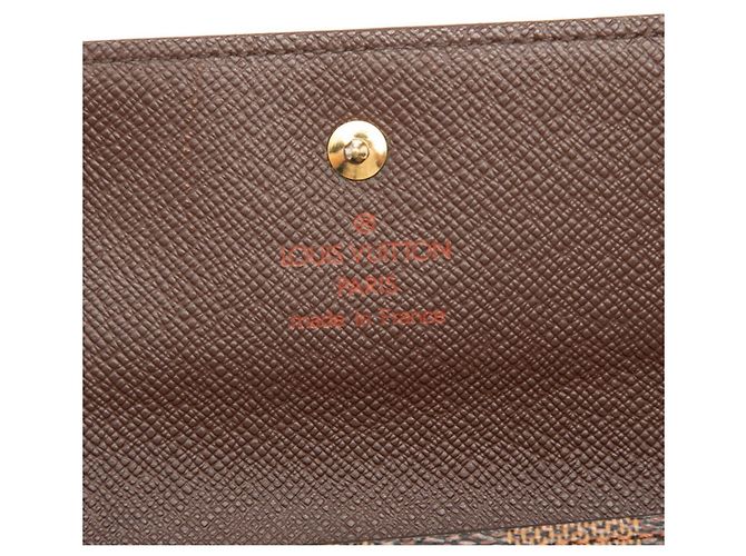 Louis Vuitton Damier Portefeuille Elise Bi-fold Wallet Marrone Damier ebene - vista 6