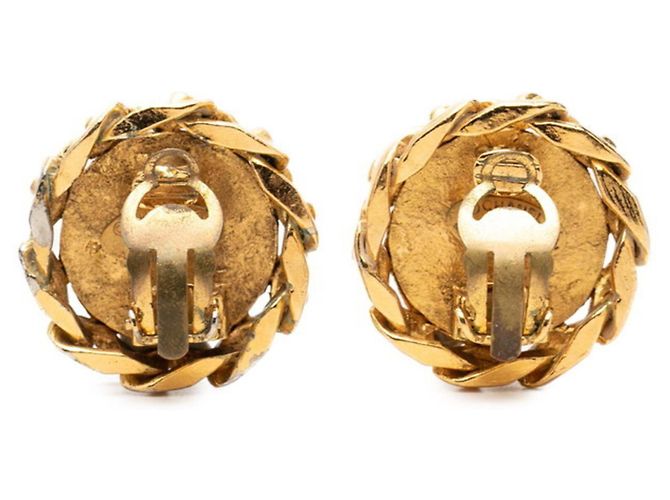 Orecchini tondi vintage Chanel Coco Mark - vista 2