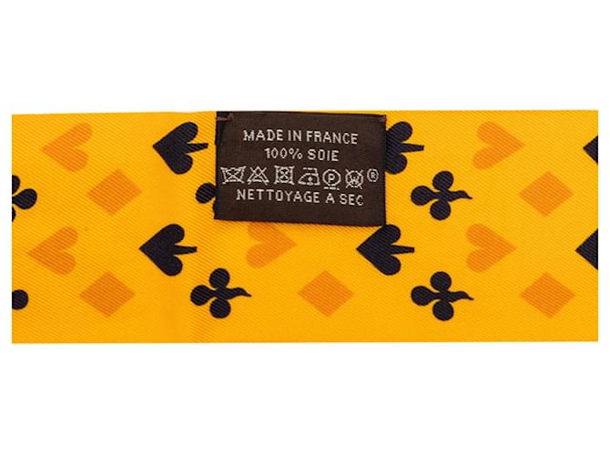 Sciarpa Hermès Twilly Jeu De Cartes Giallo - vista 5
