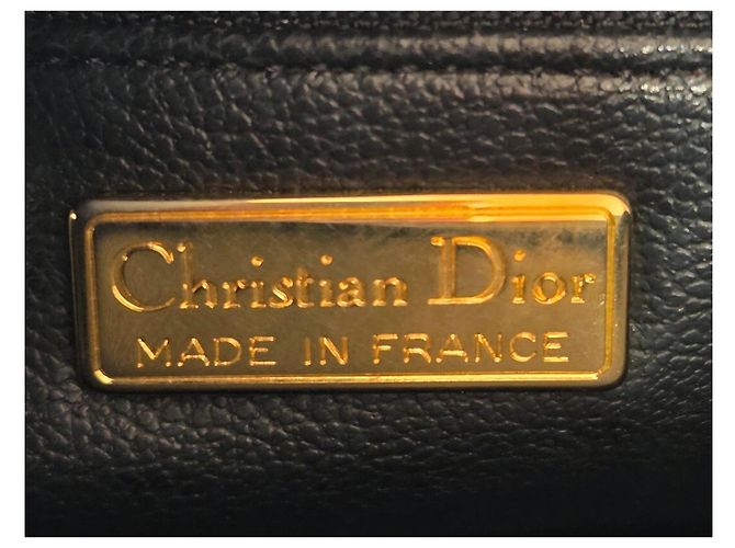 Borsa a tracolla Christian Dior in pelle blu navy - vista 10