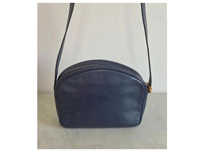 Borsa a tracolla Christian Dior in pelle blu navy - vista 7