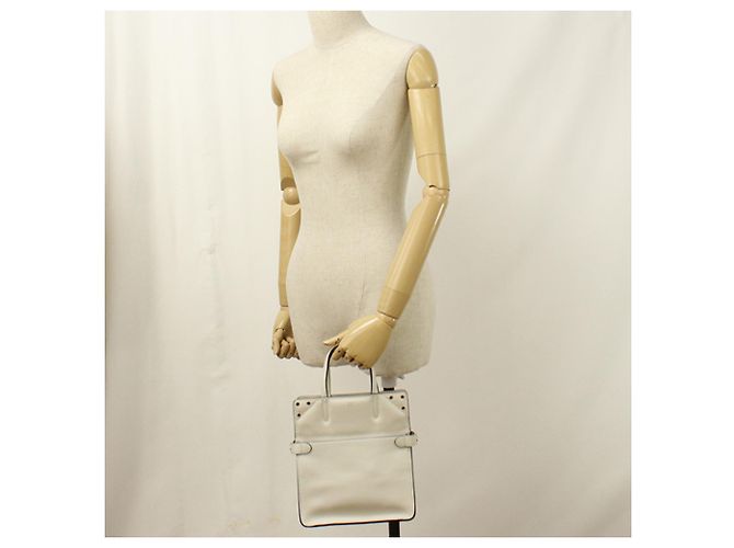 Fendi Tote Bag aus Elfenbeinfarbenem Kalbsleder Roh - Ansicht 11