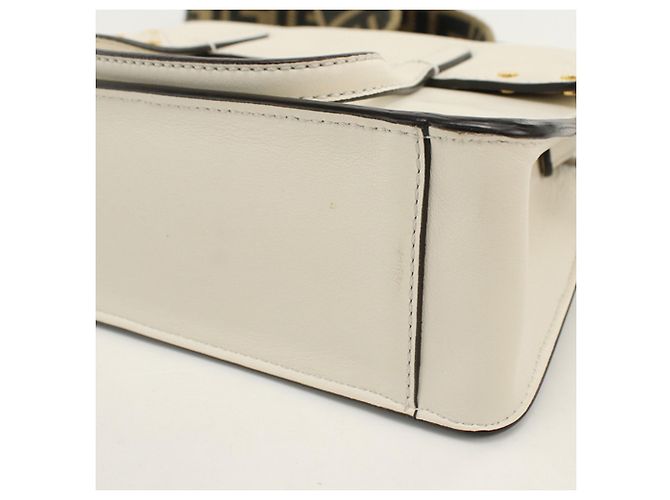 Fendi Tote Bag aus Elfenbeinfarbenem Kalbsleder Roh - Ansicht 7