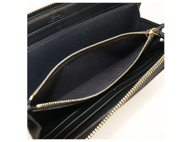 Fendi Long Wallet aus schwarzem Kalbsleder - Ansicht 4