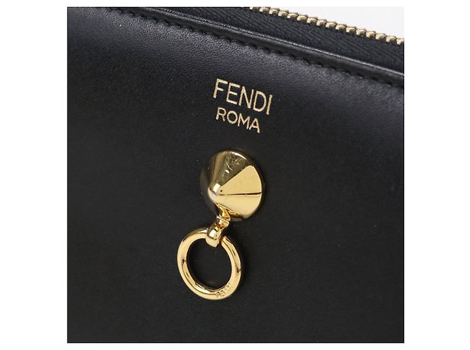 Fendi Long Wallet aus schwarzem Kalbsleder - Ansicht 5