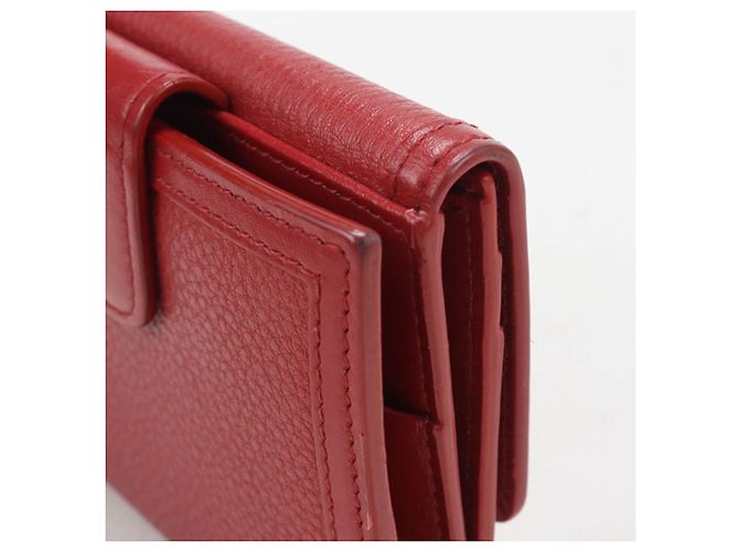 Cartera de piel de becerro roja de dos pliegues Prada - vista 8