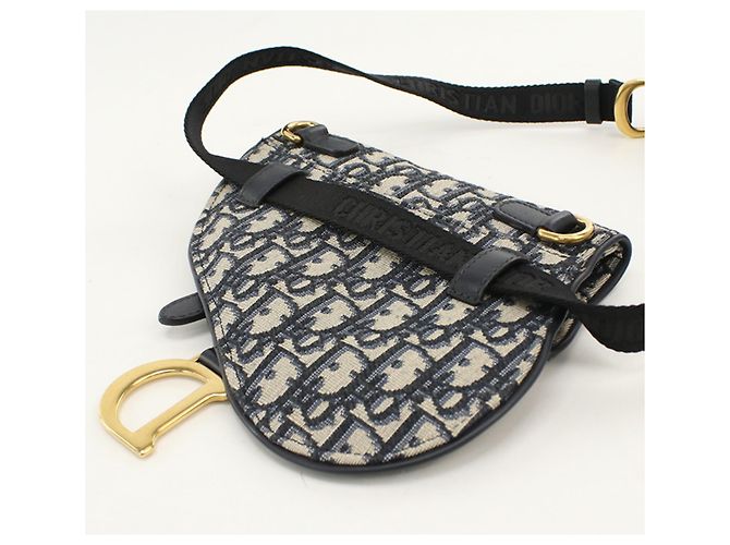Borsa a tracolla Christian Dior DIOR Body Bag Belt Saddle in Navy Blu navy - vista 2