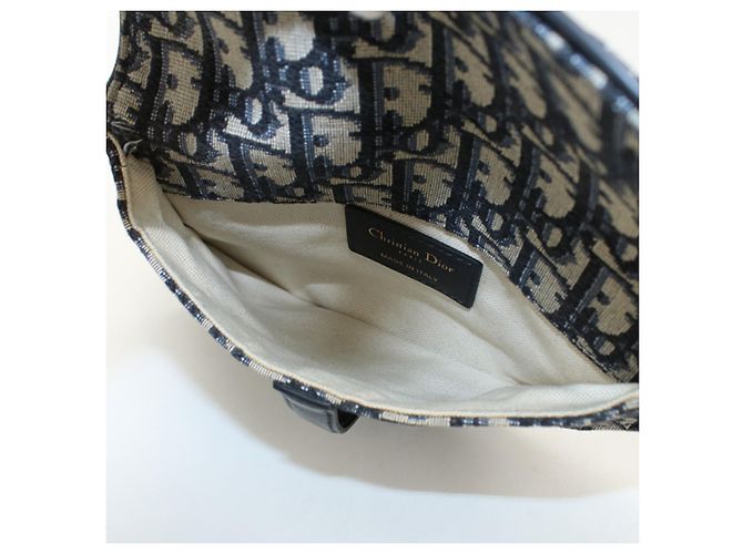 Borsa a tracolla Christian Dior DIOR Body Bag Belt Saddle in Navy Blu navy - vista 3