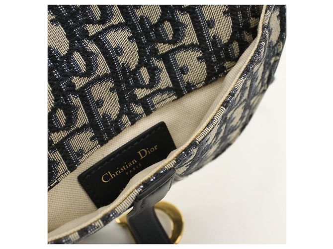 Borsa a tracolla Christian Dior DIOR Body Bag Belt Saddle in Navy Blu navy - vista 6
