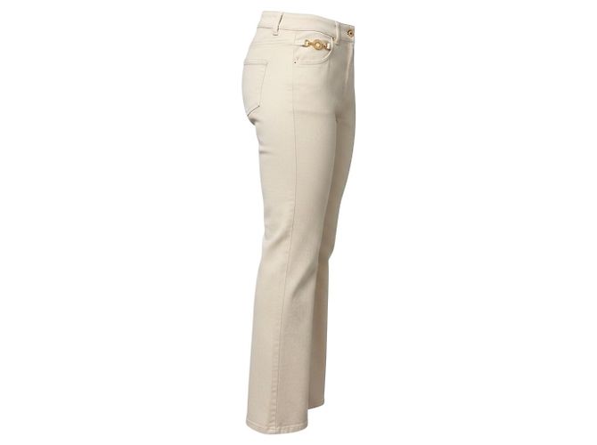 Autre Marque Jeans Flare de Denim de Algodón Regenerado Marfil Patou Beige - vista 2