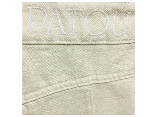 Autre Marque Jeans Flare de Denim de Algodón Regenerado Marfil Patou Beige - vista 7