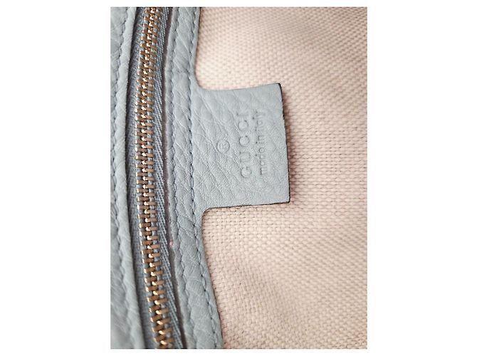 Gucci Soho Chain Borsa a Tracolla Pelle Blu Grigio Blu chiaro - vista 11
