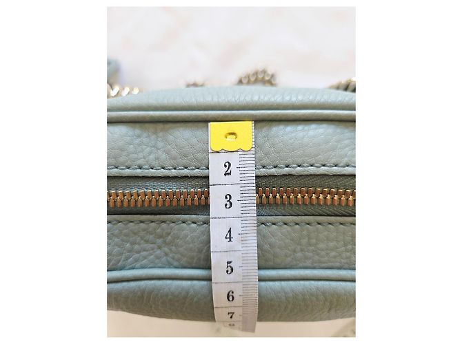 Gucci Soho Chain Borsa a Tracolla Pelle Blu Grigio Blu chiaro - vista 19