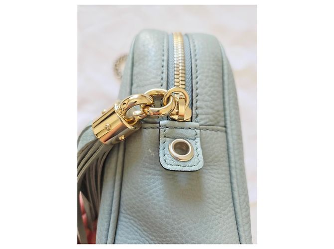 Gucci Soho Chain Borsa a Tracolla Pelle Blu Grigio Blu chiaro - vista 6