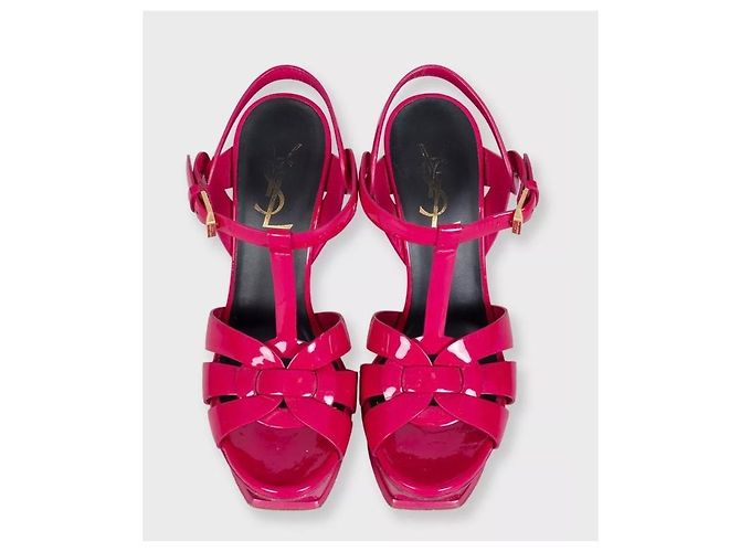 Sandali Saint Laurent Tribute in vernice rosa – Taglia 35 Usati - vista 2