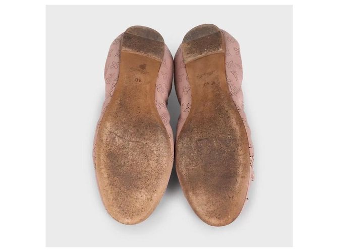 Louis Vuitton Pink Perforated Leather Flats - Größe 40 Gebraucht - Ansicht 5