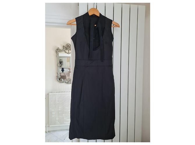 Vestido Gucci negro sin mangas de algodón - vista 6