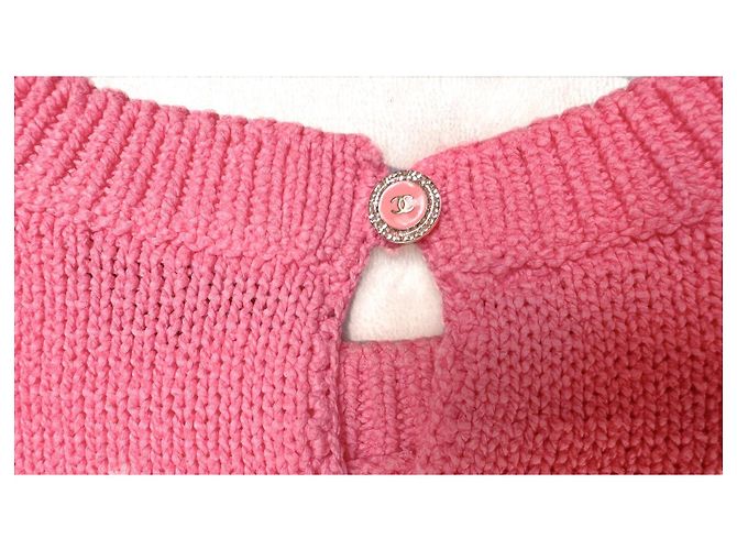 Chanel Rosa Strick-Cardigan Cropped SS22 Pink - Ansicht 2