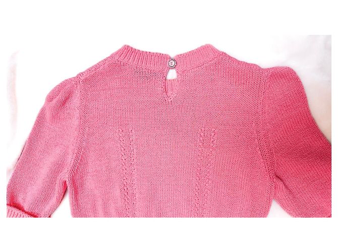 Chanel Rosa Strick-Cardigan Cropped SS22 Pink - Ansicht 8
