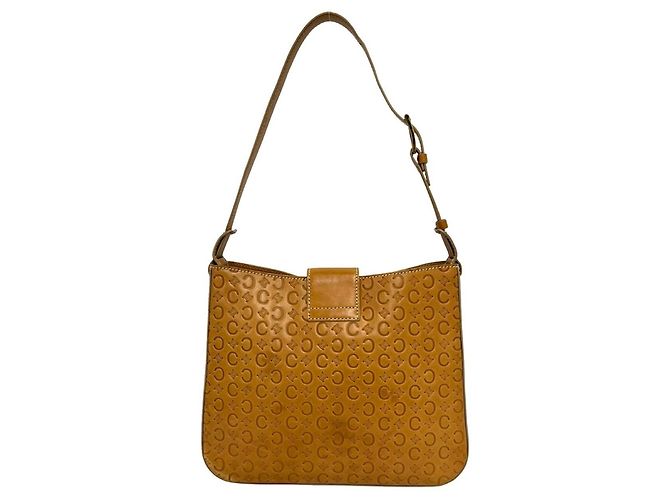 Céline Borsa a tracolla in pelle marrone Celine C Macadam Blazon Triomphe Logo - vista 3
