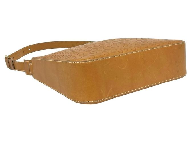 Céline Borsa a tracolla in pelle marrone Celine C Macadam Blazon Triomphe Logo - vista 7