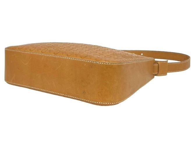 Céline Borsa a tracolla in pelle marrone Celine C Macadam Blazon Triomphe Logo - vista 8