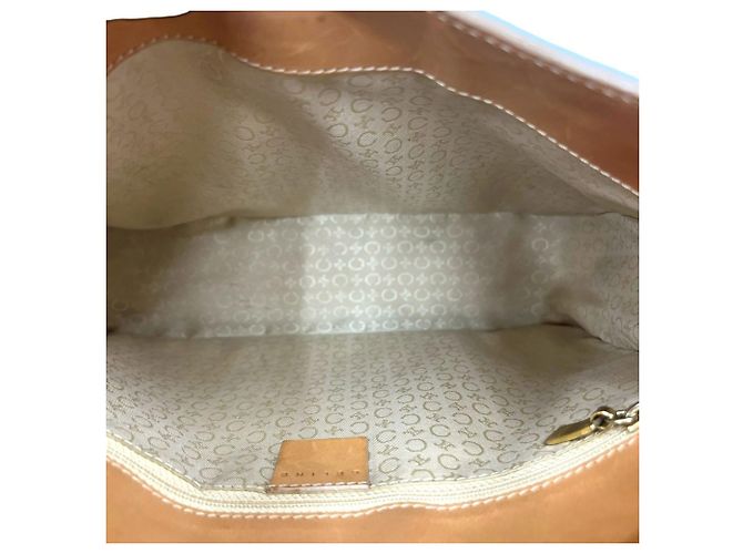 Céline Borsa a tracolla in pelle marrone Celine C Macadam Blazon Triomphe Logo - vista 9