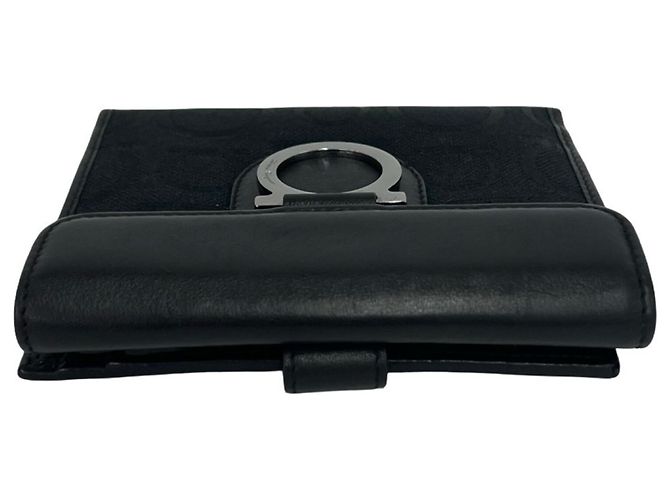 Gancini Cartera de dos pliegues negra Salvatore Ferragamo - vista 3