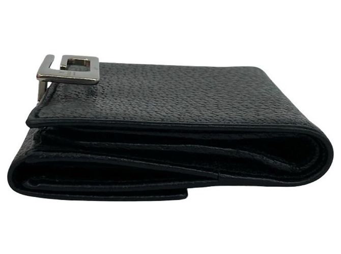 Gucci Leder-Bifold-Geldbörse mit G-Logo-Hardware Schwarz - Ansicht 4