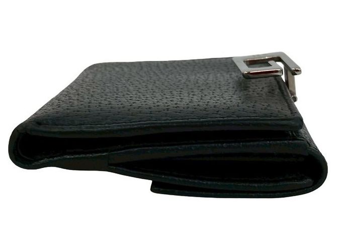 Gucci Leder-Bifold-Geldbörse mit G-Logo-Hardware Schwarz - Ansicht 5