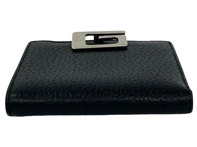 Gucci Leder-Bifold-Geldbörse mit G-Logo-Hardware Schwarz - Ansicht 6