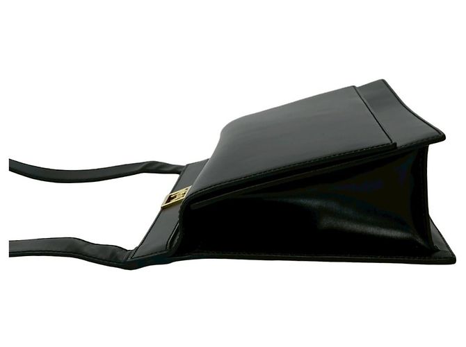 Céline Borsa a tracolla in pelle Celine Sulky Logo Carriage Hardware Nero - vista 5