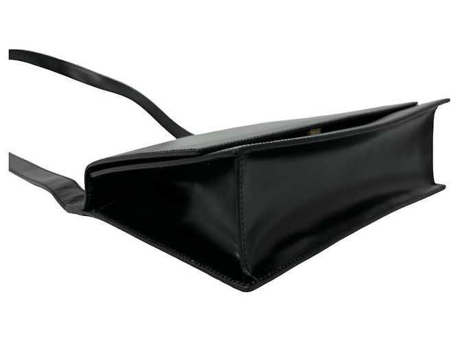 Céline Borsa a tracolla in pelle Celine Sulky Logo Carriage Hardware Nero - vista 7