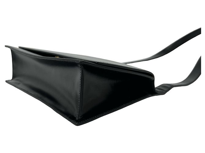 Céline Borsa a tracolla in pelle Celine Sulky Logo Carriage Hardware Nero - vista 8