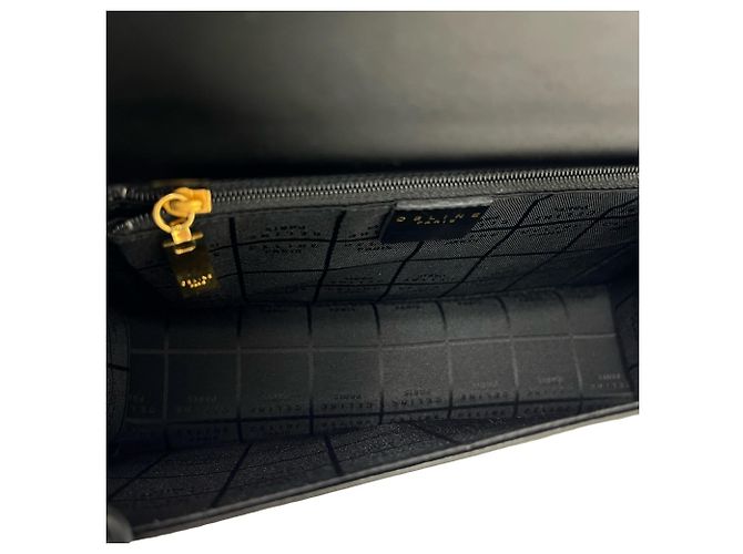 Céline Borsa a tracolla in pelle Celine Sulky Logo Carriage Hardware Nero - vista 9