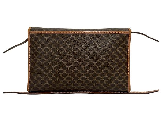 Céline Celine Vintage Macadam Blazon Triomphe Pattern Schultertasche Braun - Ansicht 3