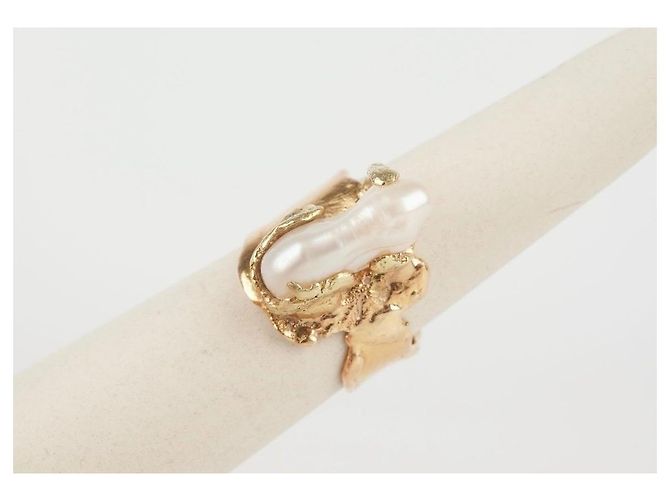 Anello Roland Schad in oro giallo e perla barocca D'oro - vista 5