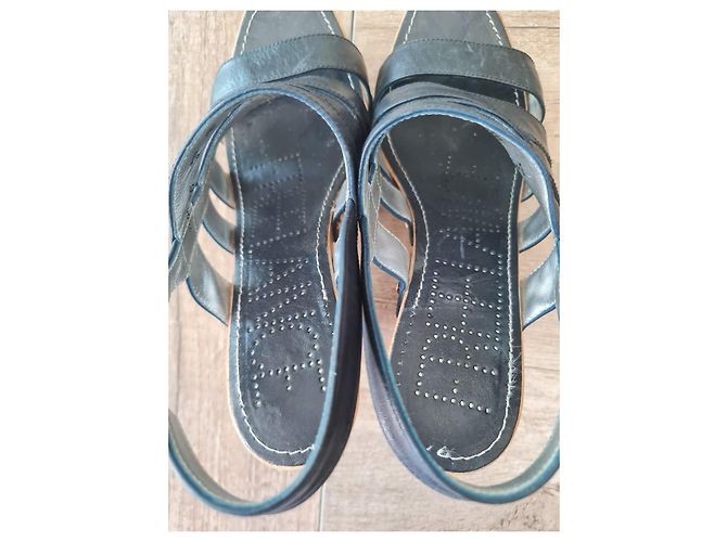 Free Lance Sandali con tacco in pelle nera Nero - vista 3
