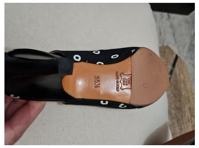 Décolleté slingback YVES SAINT LAURENT a pois Nero - vista 4