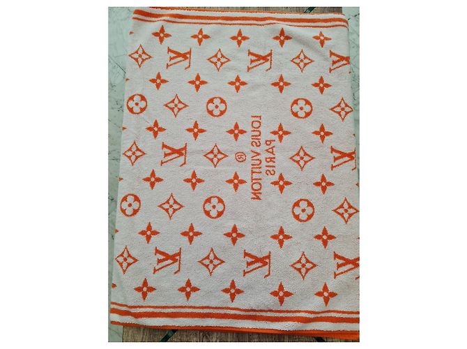 Louis Vuitton Monogram Strandtuch Orange Weiß - Ansicht 3