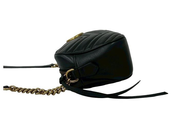 Gucci GG Marmont gesteppte Leder Schultertasche Schwarz - Ansicht 5