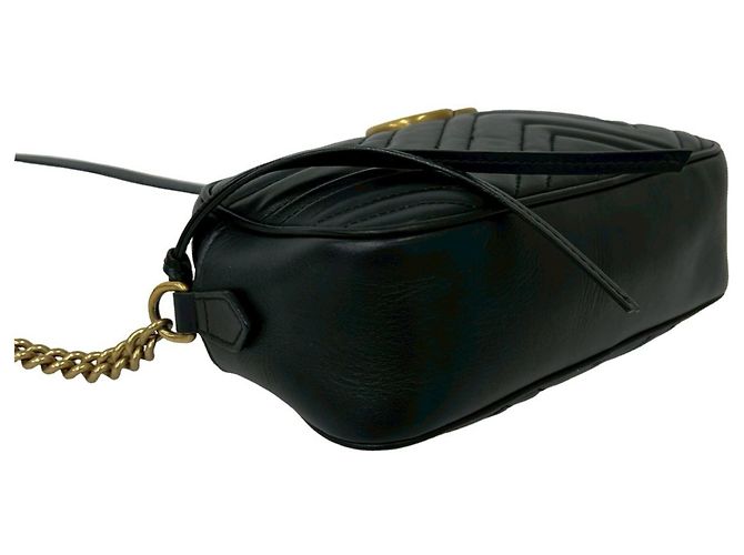 Gucci GG Marmont gesteppte Leder Schultertasche Schwarz - Ansicht 7
