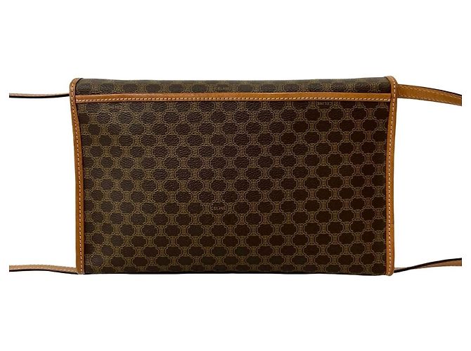 Céline Celine Vintage Macadam Blazon Triomphe Logo Pattern Schultertasche Braun - Ansicht 3