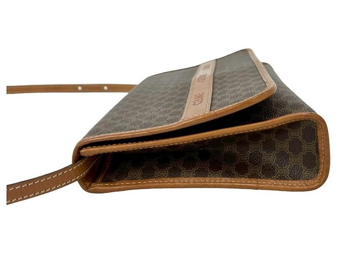 Céline Celine Vintage Macadam Blazon Triomphe Logo Pattern Schultertasche Braun - Ansicht 5