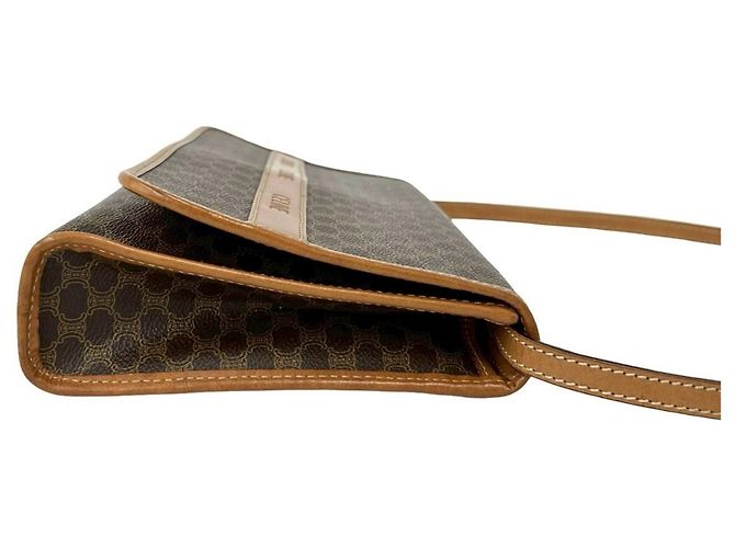 Céline Celine Vintage Macadam Blazon Triomphe Logo Pattern Schultertasche Braun - Ansicht 6
